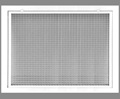 18" x 14" Cube Core Eggcrate Return Air Filter Grille for 1" Filter - Aluminum - White [Outer Dimensions: 20.5" x 16.5]