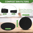 7.25 inch Compost Filters for Countertop Bin Saiqiang 12Pack Charcoal Filter for Kitchen Compost Bin Pail Replacement Filter Carbon Round Charcoal Filters for Compost Bucket - Field & Pure