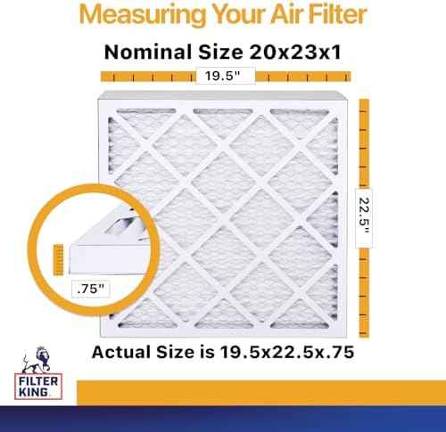 Filter King 20x23x1 Air Filter MERV 13, AC Furnace Filters (6-Pack)