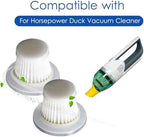 4 Pack HEPA Filters Replacement for Horsepower Duck Vacuum Cleaner, Washable Filter Replacement Parts Accessories