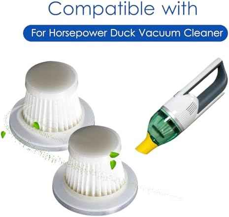 4 Pack HEPA Filters Replacement for Horsepower Duck Vacuum Cleaner, Washable Filter Replacement Parts Accessories
