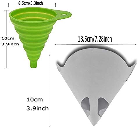 200PCS Paper Paint Strainers with 100 m Filter Tips and 1 PCS Stretch