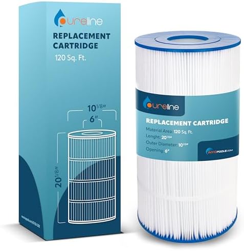 PURELINE 120 Sq Ft Pool Replacement Cartridge Filter, Compatible with Jacuzzi Sherlock 120, SHER120 - Field & Pure