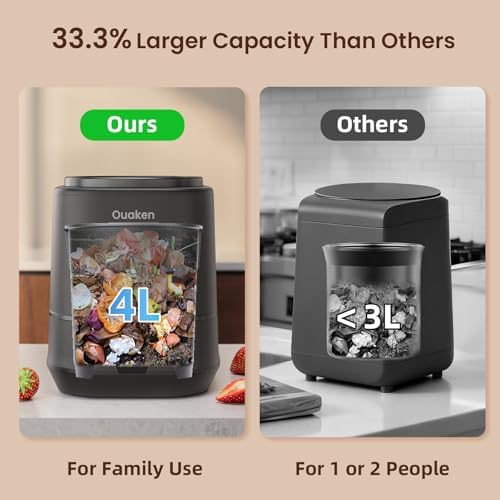 4L Electric Composter for Kitchen, Smart Countertop Compost Bin - Field & Pure