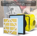 Upgraded 3 Pack MERV-11 Filter and 1 Pack HEPA& Activated Carbon Filter Replacement Set Compatible with AlorAir CleanShield HEPA 550 Air Scrubber (Pack of 4)