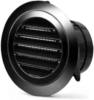 4 Inch Black Round Soffit Vent Cover