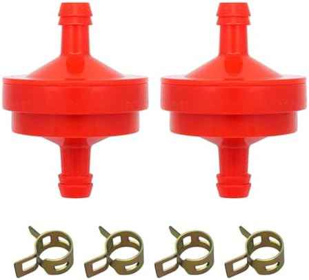 394358 AM38708 298090 Lawn Mower 1/4" Inline Gas Fuel Filter for B & S BS 394358S 5098K 7-6572 1/4" Inline Gas 75 Micron Assembly (2/Pack)