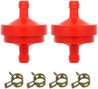 394358 AM38708 298090 Lawn Mower 1/4" Inline Gas Fuel Filter for B & S BS 394358S 5098K 7-6572 1/4" Inline Gas 75 Micron Assembly (2/Pack)