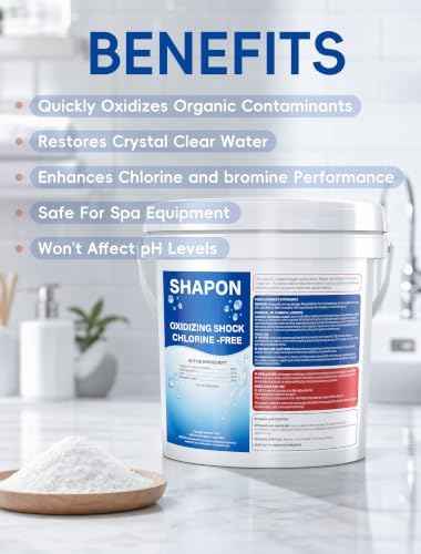 SHAPON 5lb Non-Chlorine Hot Tub Shock, Spa Oxidizer for Clear Water