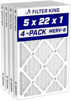 Filter King 5x22x1 Air Filter MERV 8, AC Furnace Filters (4-Pack) - Field & Pure