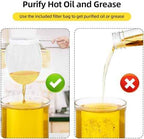 8 Gal Fryer Grease Bucket, Fryer Oil Bucket with Lid, Oil Disposal Caddy with Rust-Proof Coating, Coated Carbon Steel Oil Filter Pot with Caster Base, Oil Transport Container with Lock Clips & Filter
