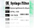 LINKTOR Syringe Filter Nylon Orangnic Filtration, 25mm Diameter 0.22um