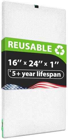 Reair 16x24x1 Air filter, Washable and Reusable Air Filter 16x24x1 for AC HVAC Furnace, MERV 8 Air Filters Machine Washable & Dryer Friendly, AC Furnace Air Filter