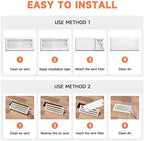 4x12 Inch Air Filter for Home Ceiling, ULTRA GREEN Thickened Floor Vent Filters Replacement for Register Work in Indoor Home Air Purifier, Air Conditioner 4" x 12" 12-Pack (White)