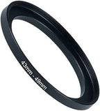 43mm to 49mm Step-up Adapter Rings Filter Adapter Black Metal Step Down Filter Ring Adapter Compatible with All Brand UV CPL ND Camera Lens Filter Stepping Rings (43mm-49mm)