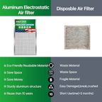 14x24x1 Air Filter Electrostatic Filter Reusable Washable