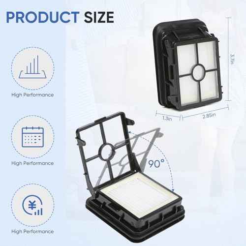 4 Pack 1866 Replacement Filters Compatible with Bissell Crosswave 1785 3888A 2551 & Crosswave Pet Pro 2306 & 2554 2596 CrossWave Cordless Max & Crosswave HydroSteam 35151 3518 Wet Dry Vacuum Cleaner