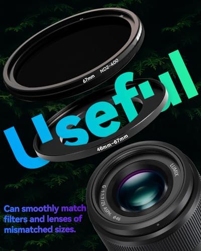 49-43mm Step-Down Ring Adapter, 49mm to 43mm Step Down Filter Ring for 49mm Lens Install 43mm ND CPL UV Camera Lens Filter(49mm-43mm) - Field & Pure