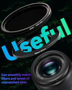 49-43mm Step-Down Ring Adapter, 49mm to 43mm Step Down Filter Ring for 49mm Lens Install 43mm ND CPL UV Camera Lens Filter(49mm-43mm) - Field & Pure
