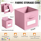 Teenyyou 10 Pack Fabric Storage Cubes 13 Inch Collapsible Cube Bins