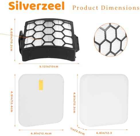 LA502 LA300 Replacement Filters for Shark Rotator Lift-Away ADV DuoClean PowerFins Upright Vacuum LA802 LA702 LA360 LA362 LA301 LA322 LA401 LA500 LA555 LA500WM, Replaces Part # XFFK320 & XHF320