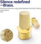 20-PACK 1/8" Male Thread Brass Pneumatic Exhaust Muffler Bronze Silencer Sintered
