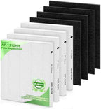 Airmega AP-1512HH Replacement Filter for Coway air purifier, Compatible with Coway Airmega AP1512HH Air Purifier, 3304899, 4 Filter With 4 Pre-Cut Carbon Filters