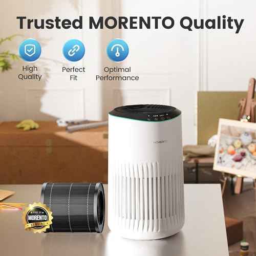 MORENTO 2 Pack MR2566 Genuine Air Purifier Replacement Filter for MR2566 Air Purifier, Original Version