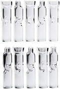 Glass Cigarette Rolling Filter Tips - Pack of 10 (8x35mm-Flat Mouth)