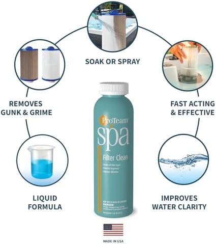 SplashWiz Proteam Spa Filter Clean - Spa Filter Cleaner for hot tub