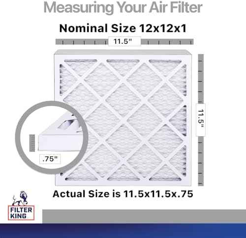 Filter King 12x12x1 Air Filter | 4-PACK | Carbon MERV 8 HVAC Pleated A/C Furnace Filters | MADE IN USA | Actual Size: 11.5 x 11.5 x .75"