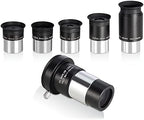 CelticBird 1.25" Eyepiece and Filter Set with a Carry Case-Telescope Accessory Kit (13 Piece) - 5pcs Plossl Eyepieces & 5pcs Color Filters & a 2X Barlow Lens & a Moon Filter & a Polarizing Filter - Field & Pure