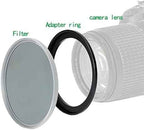 49mm to 46mm Step-Down Ring Filter Adapter for All Brands UV ND CPL Metal Ring Step-Down Rings Adapter Filter (49mm-46mm)