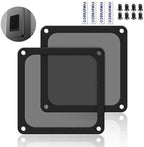Dust Filter PC 120mm for Computer Cooler/PSU/Routers Nylon 80 Mesh, Magnetic Frame PC Fan Dust Mesh Cooler Filter Dustproof Computer Fan Grills (Nylon, 120 * 120mm, 2pcs, Black)