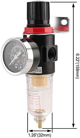 Baomain Pneumatic Filter Regulator AFR-2000 1/8"PT Air Treatment Unit w Pressure Gauge