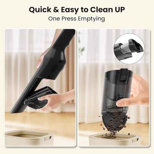 Sweepcent Handheld Vacuum Cordless, 24Kpa Car Vacuum with Brushless Motor, Charging Dock, Rechargeable, 1.5lbs Portable Handheld Vacuum with 2-Speed for Home/Car/Pet, Black