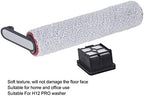 Replacement Brush Roller and Vacuum Filter Compatible with H12 PRO,Cordless Floor Washer Filter Cartridge Brush Roller Set,1 Filter Cartridge and 1 Brush Roller Cordless Wet Dry Vacuum Accessories - Field & Pure
