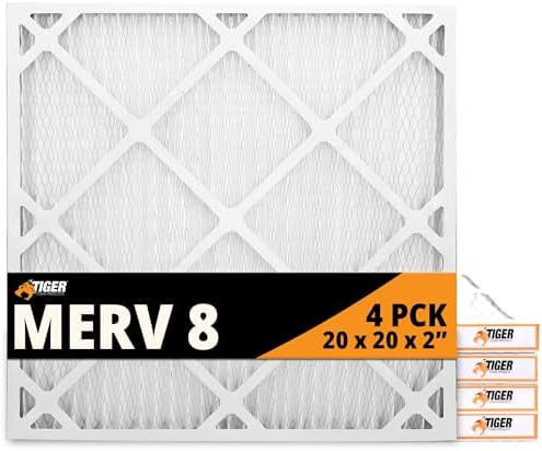 Tiger Tough 20x20x2 Air Filter MERV 8 MPR 600-800, High-Performance