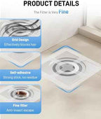 6 PCS Silicone Shower Drain Cover to Keep Bugs Out with 30 Pack Floor Drain Filter Screen Sticker, Anti-Blocking Anti-Insect Sewer Covers