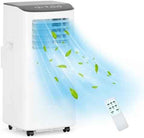 GarveeLife Portable Air Conditioner,8,000 BTU for Rooms up to 350 Sq.Ft., 4-IN-1 Smart Compact AC Unit with Cooling, 24 Hour Timer, Dehumidifier, Fan, Remote Control and Window Kit, White