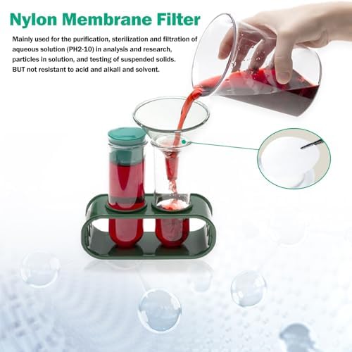 100Pcs Nylon Disc Membrane Filters, 50 mm Diameter, 1μm Pore Size