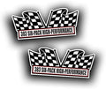 2X Engine Window Air Cleaner Sticker Decal 383 Six Pack Tri Power for V8 Street, Race, Classic Muscle Car, Compatible with Pontiac and Chevrolet Chevy Crate Motor 5x2.25 inch - Field & Pure