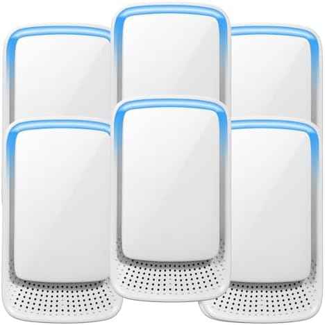 6 Pack Plug in Air Purifier for Home,Advanced Negative Ion Air Purifier for Pet Odor,Smoke & Dust,Quiet Air Ionizer for Dust Mites Odor Eliminator & Room Deodorizer Plug in for Bedroom,Office,Kitchen