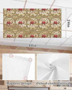 4 Pack Fluorescent Light Cover for Ceiling Lights, Desert Camels Magnetic Classroom Light Filters 4x2 Feet, Tropical Palm Trees Sand Cords Brown Decorative Ceiling Shade Panel for Office