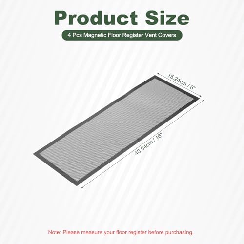 YOKIVE 4 Pcs Magnetic Floor Vent Covers, Floor Register Cover PVC Mesh