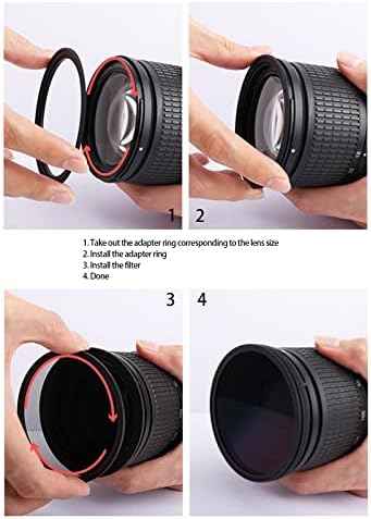 82mm to 77mm Step-Down Rings Filter Adapter for All Brands UV ND CPL Metal Step-Down Rings Adapter Filter