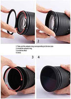 67mm to 52mm Step Down Ring Filter Adapter Applicable to All Brands of UV ND CPL Filter (67mm-52mm)