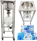 Glass Vacuum Filter Lab Vacuum Filtration Extraction Apparatus with 10L Brinell Funnel/10L Glass Flask Negative Pressure Stainless Steel Vacuum Filter Kit for Liquid Extraction