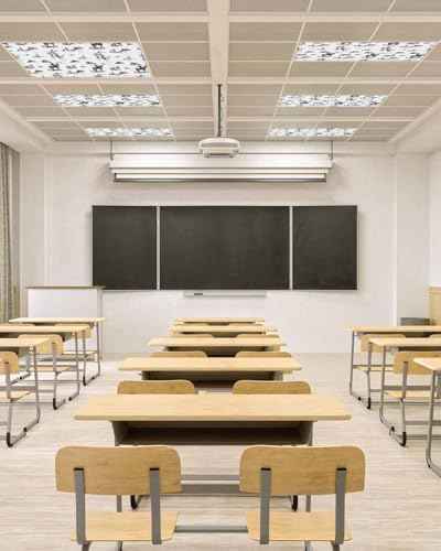 Black Western Cowboy Fluorescent Light Covers for Ceiling Lights 4x2 feet,4 Pack Magnetic Light Filters for Classroom,Vintage Horse Cactus Ethnic Art Fluorescent Lights Shade Panel for Office School