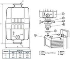 Edwards EMF20 Oil Mist Filter, KF25 Ports, for RV12, E1M18, E2M18 Vacuum Pumps, A462-29-000